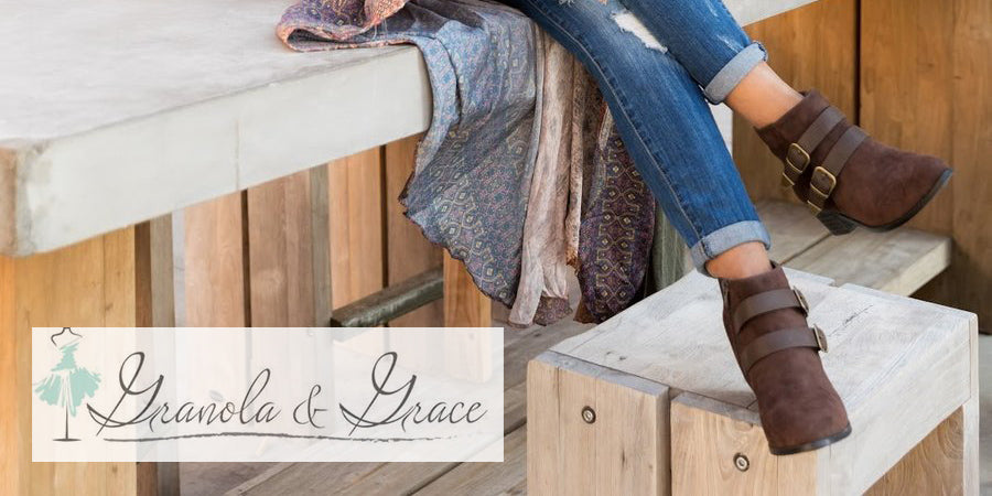 Granola and Grace Wears Dallas Boots with Style!